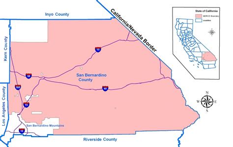 San Bernardino County Map With Cities