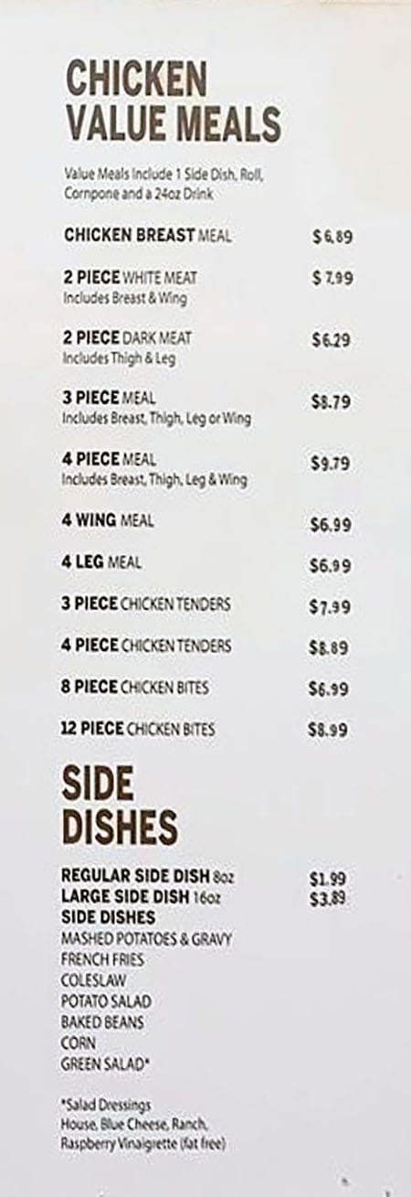 C&B Maddox Famous Chicken menu – SLC menu