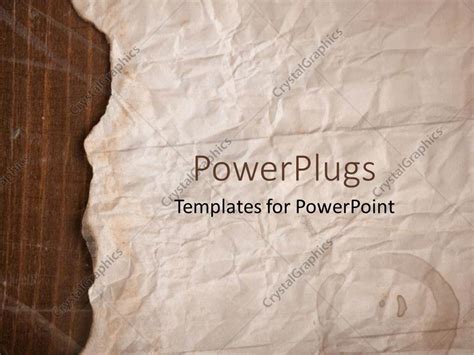 PowerPoint Template: old brown paper with slightly burnt edges (22455)