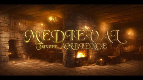 🗝 14 Hours Medieval Tavern Ambience Music 🔥 Fireside Crackling 🔥 Sleep