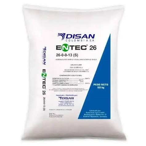 Fertilizante Disan Granulado Entec 26 X 50 Kg Croper