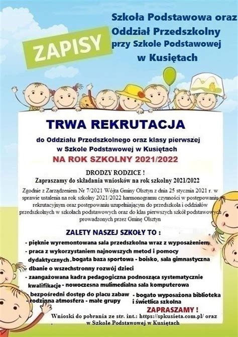 Rekrutacja Szko A Podstawowa Im Szlaku Orlich Gniazd