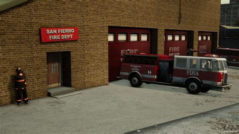 Realistic Fire Station In San Fierro Para Gta San Andreas Definitive