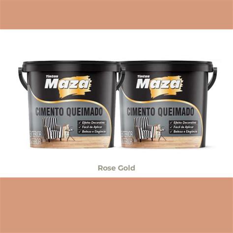 Kit 2und Cimento Queimado Maza Rose Gold 5 6kg Premium Cimento Para