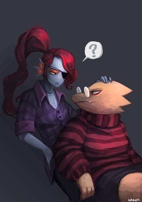 Alphyne Undertale Undertale Fanart Alphys X Undyne