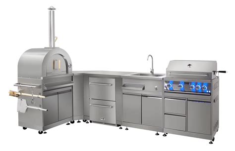 Thor Outdoor Kitchen Package With Propane Gas Grill And Refrigerator