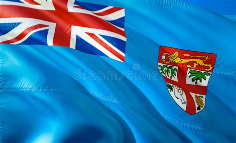 Flag Of Fiji 3D Waving Flag Design The National Symbol Of Fiji 3D