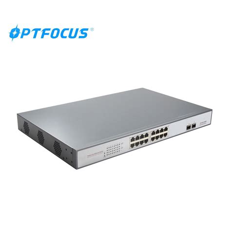 Fiber Optic Switch 16 Ports Poe Switch With 2 Sfp Fiber Ports For Data