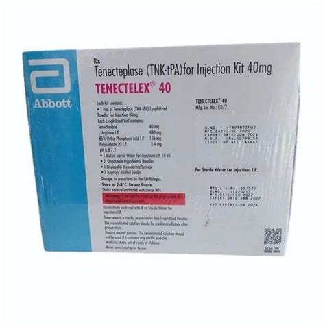 Tenectelex 40 Tenecteplase Injection At Best Price In Ahmedabad