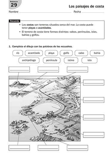 Actividades Sobre Relieve Actividades De Geografía Enseñanza De La