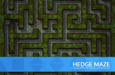 Hedge Maze D D Map For Roll And Tabletop Dice Grimorium