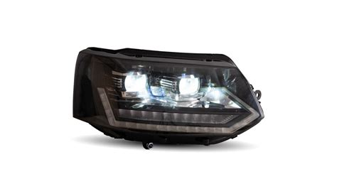 2 FEUX PHARE AVANT FULL LED POUR VW T5 TRANSPORTER MULTIVAN PHASE 2 DE