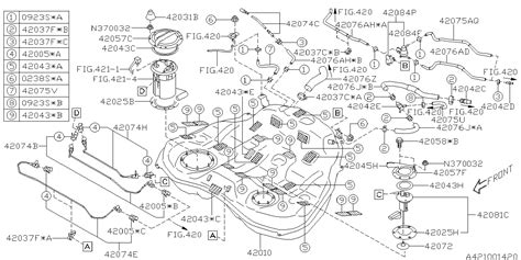 Subaru Legacy Fuel Tank Vent Hose Tube Return Cooling Aj A