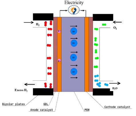 Basic Components And Working Principle Of A Pem Fuel Cell Reprinted Download Scientific