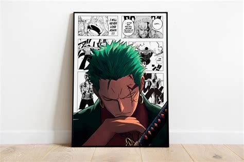 Zoro Roronoa Poster One Piece Poster Zoro Wall Art One Piece Wall