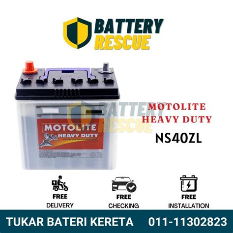 Installation Available NS40 NS40ZL Motolite Heavy Duty WET Car