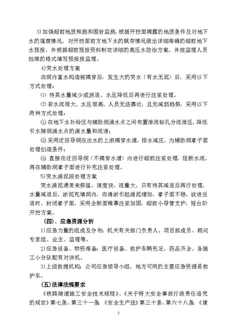 某地区锦屏水电站辅助洞施工突水应急预案详细文档施工方案范本土木在线