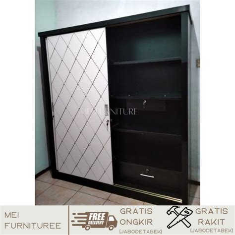 Lemari Pakaian Pintu Sliding Door Cermin Lemari Baju Pintu Sleding