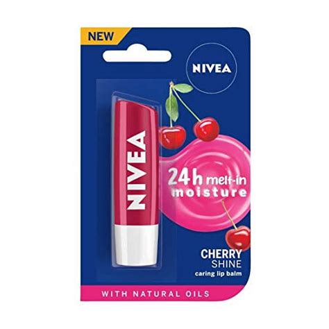 Nivea Moisture Lip Balm With Shimmer Fruity Cherry Shine 48g