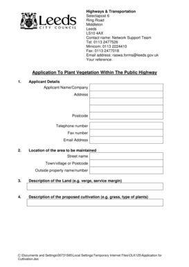 Fillable Online Leeds Gov Cultivation Application Leeds Gov Fax Email