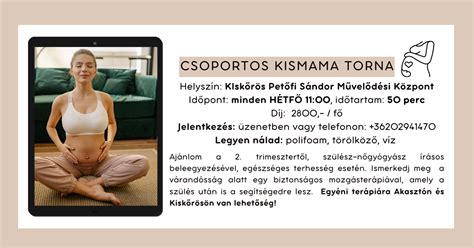 Csoportos kismama torna - PILLE Fizioterápia