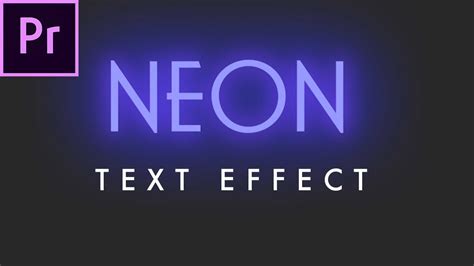 Austin Newman Retro Neon Text Effect In Premiere Pro Premiere Bro