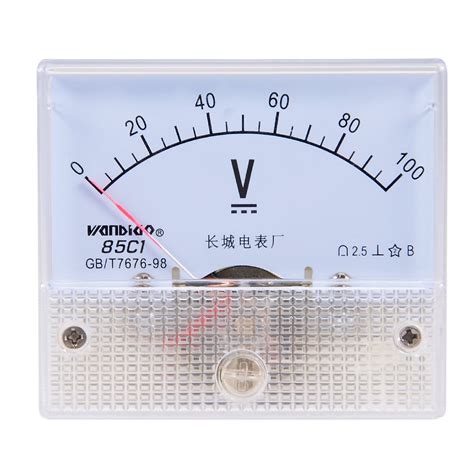 Dc 0 100v Analog Panel Voltage Gauge Volt Meter 85c1 2 5 Error Margin