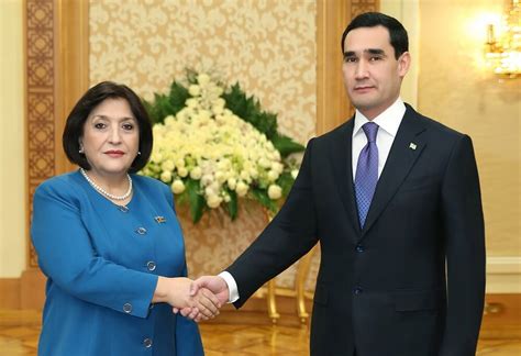 Turkmen President Meets Chair Of Azerbaijans Parliament In Ashgabat