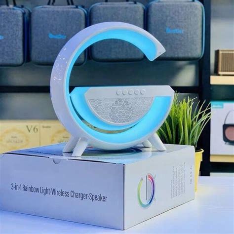 2301 Google Crome 7LED Bluetooth Speaker Wireless Charger JAI AMBEY