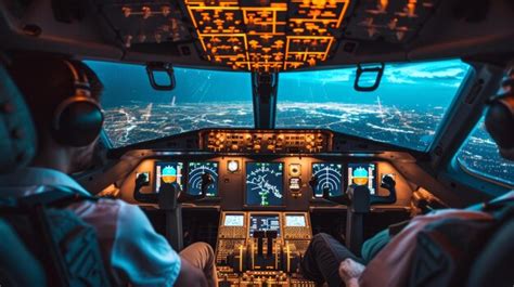 Premium Photo Pilots At Work Of Modern Passenger Jet Aircraft