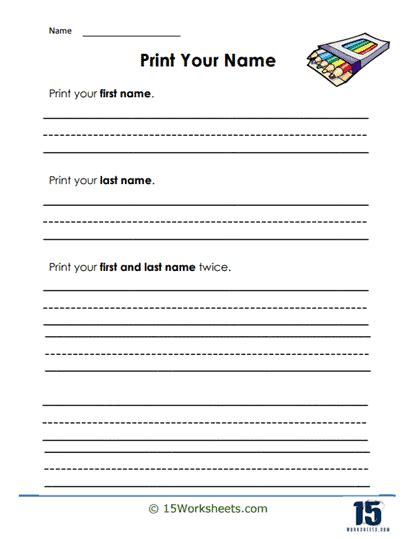 Name Writing Worksheets 15