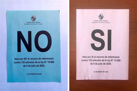 Así Son Las Papeletas Del Sí Y El No Para El Referéndum Del Próximo 27 De Marzo