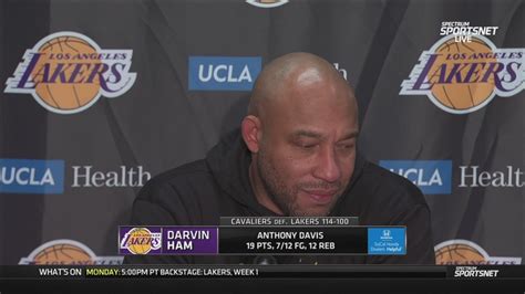 Darvin Ham Postgame Interview Los Angeles Lakers Lose To Cleveland