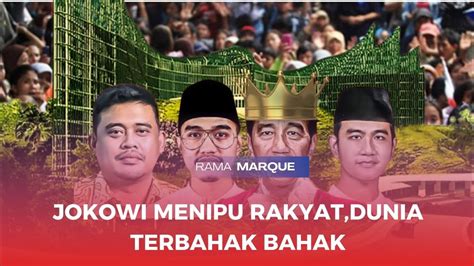 Pernyataan Keras Pengamat Jokowi MENIPU RakyatDunia Luar Tertawa