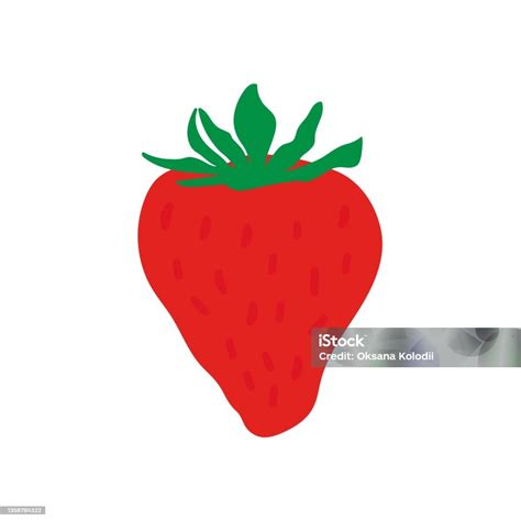 Buah Stroberi Kebun Atau Stroberi Ilustrasi Stok Unduh Gambar