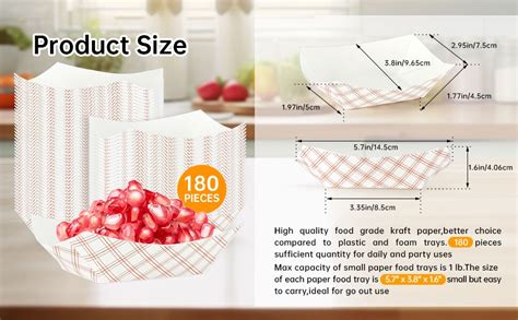 Amazon Motbach Pack Lb Checkered Paper Food Boat Trays