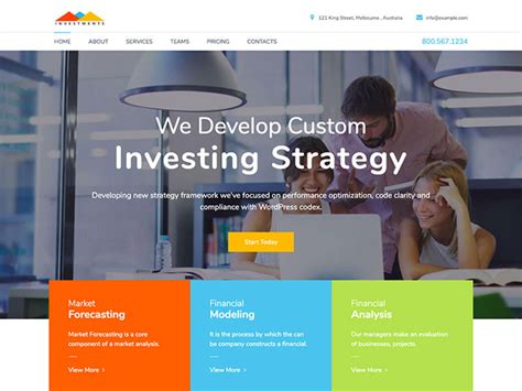 Investment Website Template