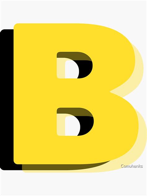 "Yellow letter B Graffiti Art Board Print" Sticker for Sale by Comuhanks | Redbubble