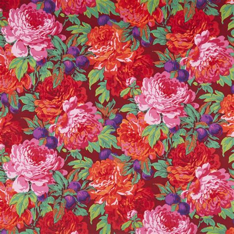 Kaffe Fassett Collective Stash Scarlet Florals Luscious Magenta Yard