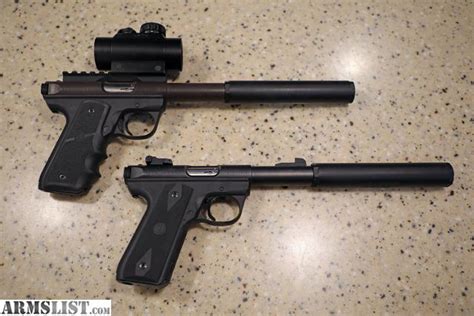 Armslist For Sale Ruger 22 45 Threaded Mark Iii W Huntertown Guardian 22 Suppressor