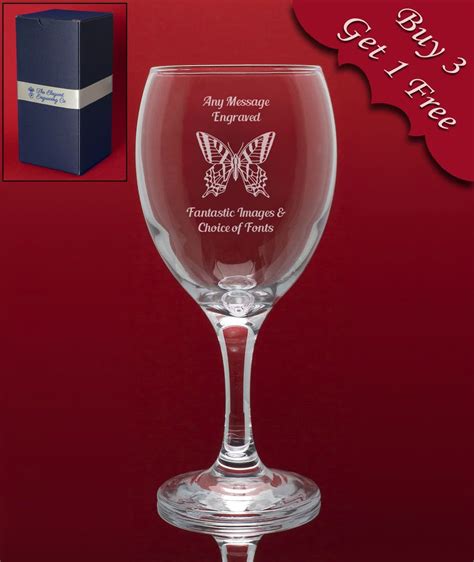 Personalised Engraved Wine Glass Any Message Weddings Bridesmaid Birthdays Etc T Box