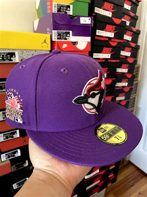 New Era Moesports NBA Crossover Toronto Blue Jays 7 3/8 Purple Red ...