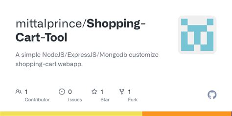 GitHub Mittalprince Shopping Cart Tool A Simple NodeJS ExpressJS