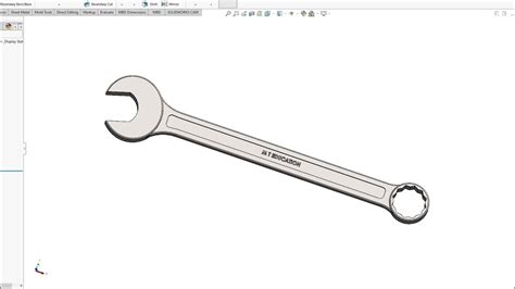 Solidworks Tutorial Wrench How To Sketch Combination Spanner In