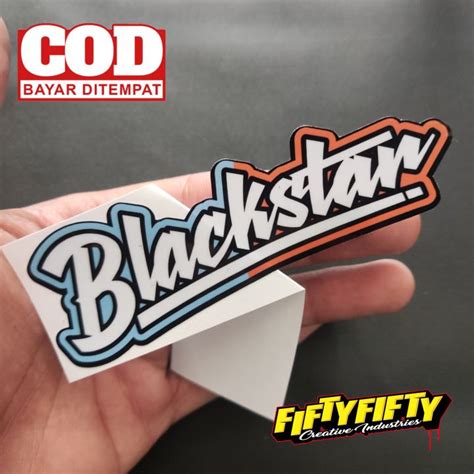 Stiker Print Cut BRAND DISTRO BLACKSTAR Stiker Printing Laminasi Glossy