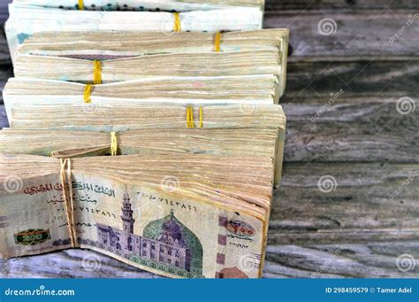 Stacks Of Egypt Money Banknote Bills Egp Le Thousands Of Pounds