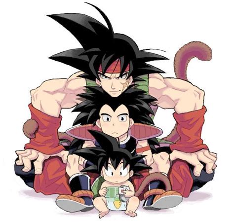 Bardock With Sons Raditz And Kakarot Goku Dragon Ball Z Dragon