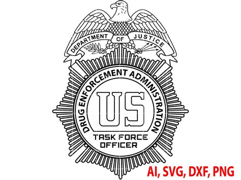 U S Drug Enforcement Administration Task Force Officer Badge Logo