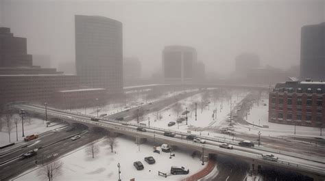 Boston The Area Was Blanketed In Snow During A Severe Winter Storm ...