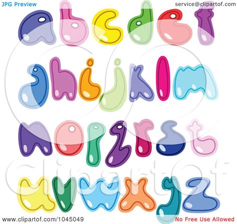 Lower Case Alphabet In Bubble Letters